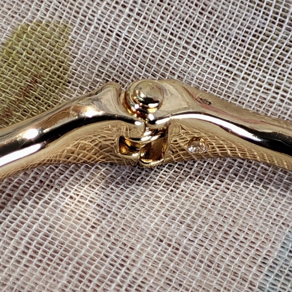 INC Brand New Shiny Gold Tone Hinge Bracelet Mint Green Faceted Stones NWT - Picture 6 of 8